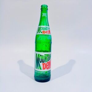 Vintage Mountain Dew Bottle‎ 1Pt 16oz Single Dot Money Back Bottle